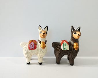 カラフルな陶器のラマの置物：ペルーの民芸品の装飾 - Etsy 日本