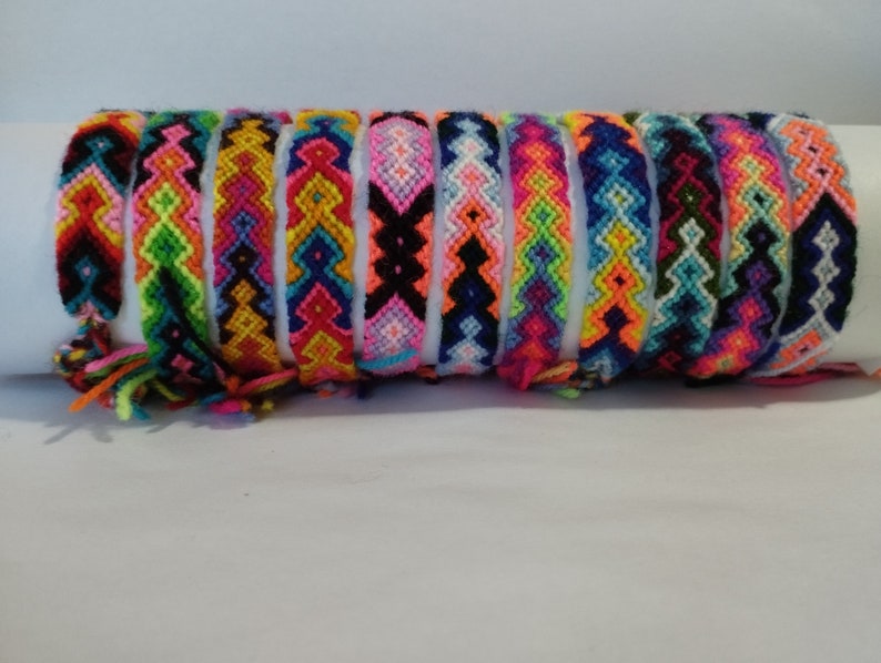 Peruvian Wool Friendship Bracelet x5 x10 x15 x20 x25 Handmade Ethnic Mixed Models New Folck Art Peru image 1