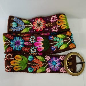 Peruvian Wool Belt Hand-knitted Fine 100% Handmade New Peru Folck Art Ethnic