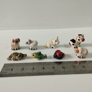 1 Tiny Peruvian Ceramic Animal Clay  Handpainted Handmade Miniature Figurine Animal New Art Peru *Choose your mini animal Collectibles