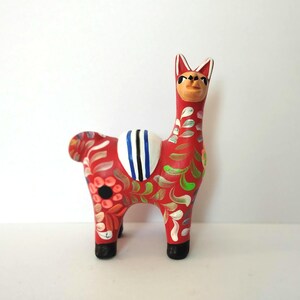 Art Peruvian Medium LLAMA 3 7/8&quot; Figurine Ceramic Clay Handmade Collectable New Art Peru