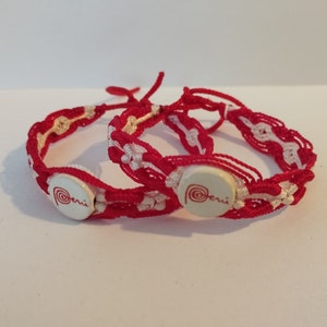 2 Pulseras de la amistad peruanas Pulseras de macramé Unisex Hechas a mano en Perú ** Marca Perú **