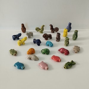 10 Peruvian Ceramic Animal Bead Clay Mixed Model Handmade New Art Peru. Miniature Peruvian Ceramic Animal Bead choose your animal bead