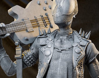 Unpainted Spider Punk resin figure