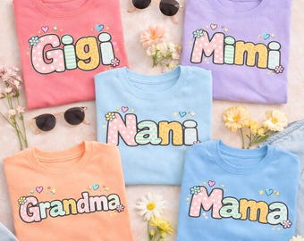 Mom PNG Bundle, Coquette Floral Mama Mimi Nana Gigi PNG, Ditsy Sublimation Design, Mothers Day Gift Digital Download