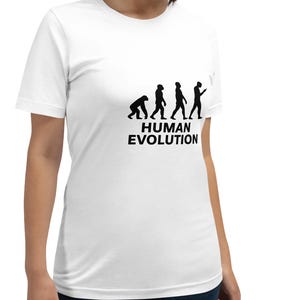 Menschliche Evolution T-Shirt: Darwin Silhouette Wissenschaft T-Shirt