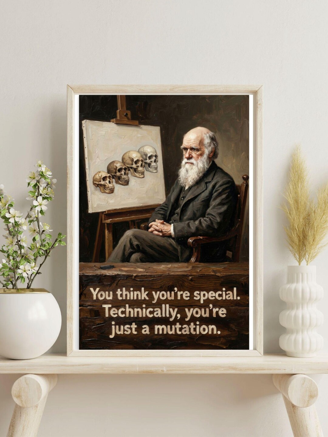 funny-charles-darwin-poster-biology-humor-evolution-art-science