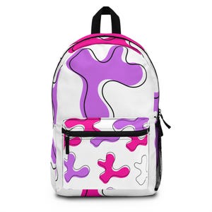 Stylish Abstract Design Backpack, Trendy Book Bag, Cute School Backpack, Colorful Tote Bag, Art-Inspired Travel Bag, Gift for Students