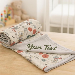 Personalized Muslin Blanket, Soft Organic %100 Pure Cotton 4 Layer Gauze Blanket, Muslin Baby Blanket, OEKO-TEX Certified Muslin Blanket