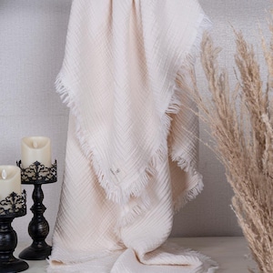 Embroidered Muslin Blanket, Custom Muslin, Soft Organic %100 Pure Cotton 4 Layer Gauze Blanket, Muslin Baby Blanket, OEKO-TEX Certified