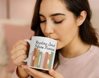 Cozy Literary Ceramic Mug, Book Lovers Gift, Readers Gift, Coffee & Tea Cup, Unique Home Decor, Literary Quotes