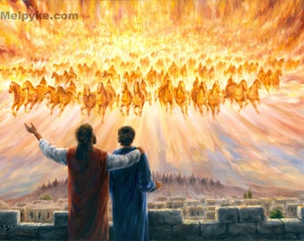 Chariots of Fire Art Print army from heaven / Spiritual Religious