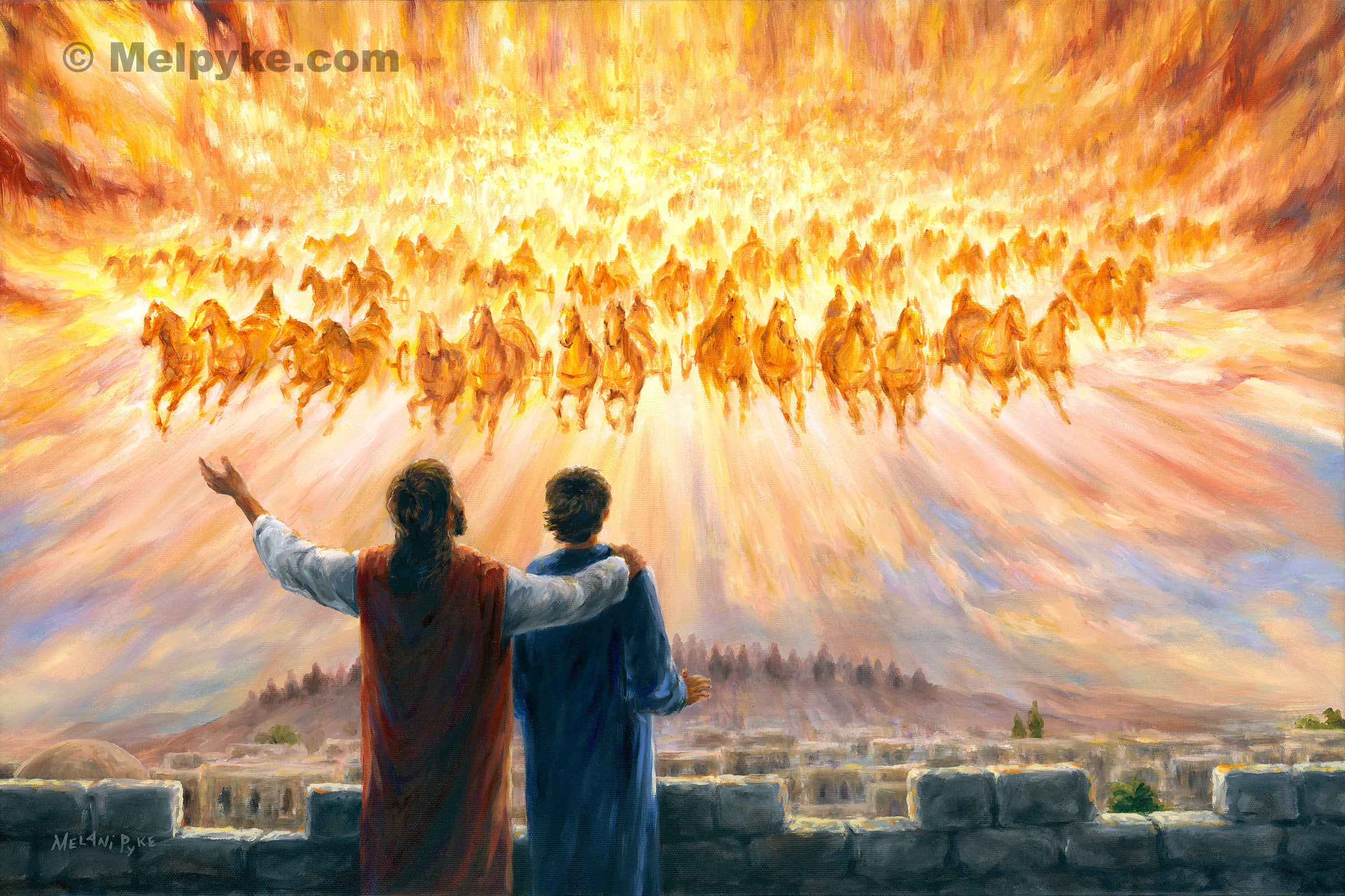 Chariots of fire art print army from heaven spiritual etsy
