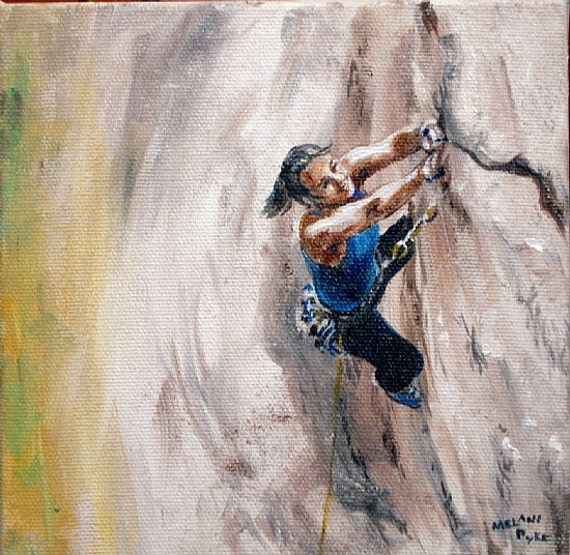 Mountain Climber Original Art Custom Oil Painting on Canvas Etsy