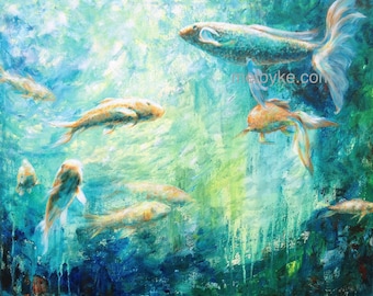 水中花と金魚•デンドロビウム　アクリル画　絵　絵画　呼吸 il_340x270.1216711296_sptv.jpg