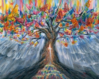 Tree of Life Oil Painting or Print, Fine Art Wall Decor