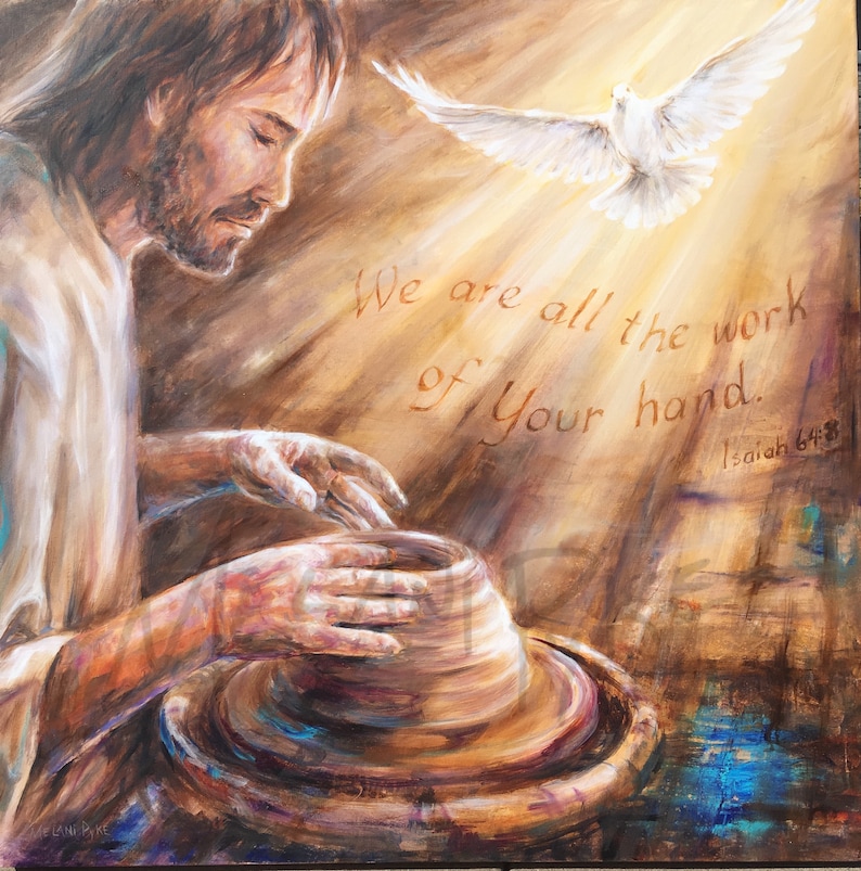 Potter and the Clay with White Dove as Holy Spirit Christian image 0