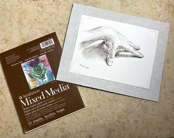 Hand watercolour and ink art on paper 6x8 inch by artist Melani Pyke