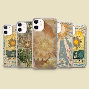 Sun Tarot Phone Case Astrology Sunshine Cover for iPhone 16, 15, 14, 13,12, Samsung S25, S24, S23FE,S22, A16,A26,A56, Pixel 9Pro,8A,7