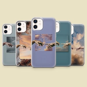 Michelangelo Hands Phone Case Renaissance Art Lover for iPhone 17Pro, 16, 15, 14,13,12, Samsung S25, S24, S23Fe, S22,A16,A26,A56, Pixel 10,9