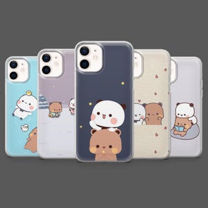 Bubu and Dudu Phone Case Panda Love Cover for iPhone 17Pro, 16, 15, 14, 13,12, Samsung S25, S24, S23Fe, S22,A16,A26,A56, Pixel 10, 9