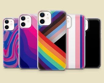 Bi Phone Case Pride Bisexual Cover for iPhone 17Pro, 16, 15, 14, 13,12, Samsung S25, S24, S23Fe, S22,A16,A26,A56, Pixel 10,9
