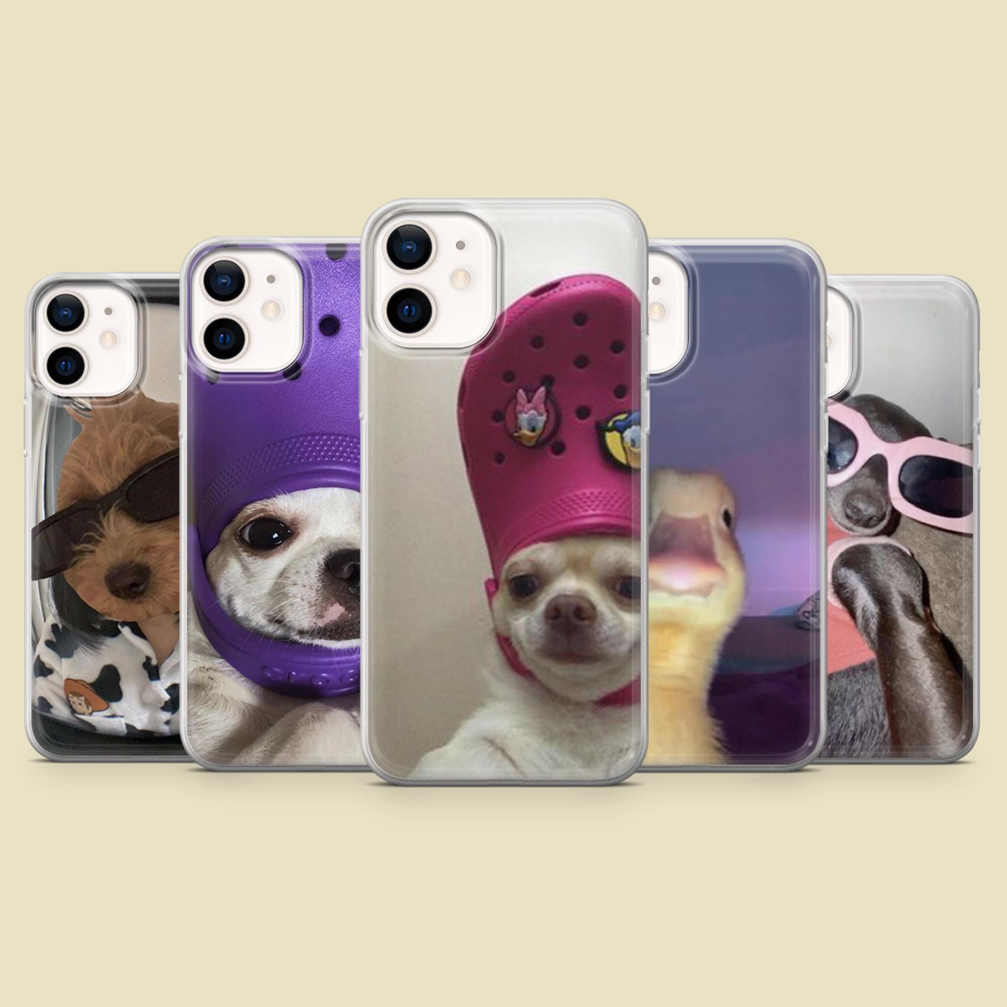 Funny Phone Case Meme Dog Joke Duck Cover for iPhone 17Pro, 16, 15, 14, 13,12, Samsung S25, S24, S23Fe, S22, A16,A26,A56, Pixel 10, 9