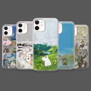 Moomin Phone Case Snufkin Art Finnish Troll Cover for iPhone 17Pro, 16, 15, 14, 13,12, Samsung S25, S24, S23Fe, S22,A16,A26,A56, Pixel 10, 9