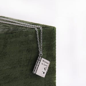 Custom Book Locket Necklace • Personalized Photo Gift for Mom • Engraved Name & Message • Memorial Keepsake for Friend or Her Him