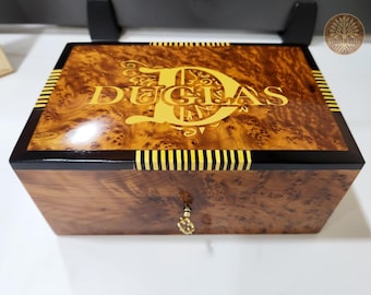 Personalized Jewelry Box with Name Engraving, A Perfect Gift Personalized Memory Keepsake Box, Engraved Thuya Wood Jewelry, Box Special Gift