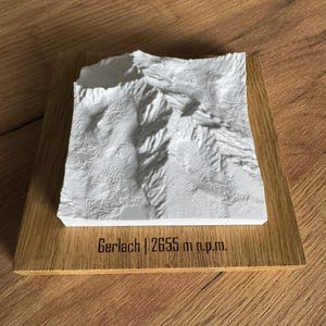3D-geprinte topografische bergkaart