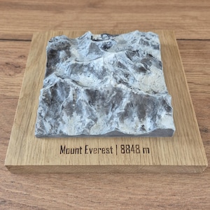 Mount Everest - 3D Printed topographic mountain, topographic map | souvenir | home decor | hiking gift