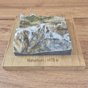 Matterhorn - 3D Printed topographic mountain, topographic map | souvenir | home decor | hiking gift