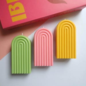 Arch Candle | Personalized | Rainbow Candle | Home Decor | Deco Candle | Handmade | Organic Soy Wax | Color Options |