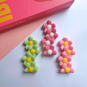 ピラーフラワーキャンドル |ソイワックスキャンドル |ホームデコレーション |装飾キャンドル |手作り |さまざまな色 |フラワーキャンドル
