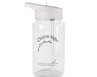 Inspirational Tritan Water Bottle for Daily Hydration, Eco-Friendly Gift, Church Gatherings, Fitness, and Motivation