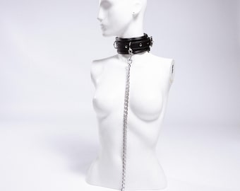 Welpenspiel Halsband und Leine, Haustier Spiel Halsband, Bondage Halsband, Halsband für Menschen, Fetisch Halsband, Halsband mit Kettenleine, Fetisch Zubehör
