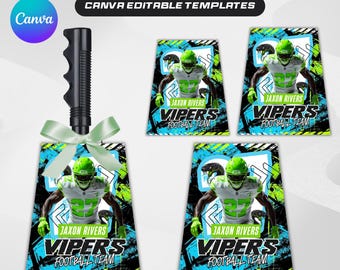 Cowbell Design Template, Editable Sport Cowbell Templates, Custom Cowbell Design, Football Cowbell Design, Football Cowbell, Cowbell Wrap