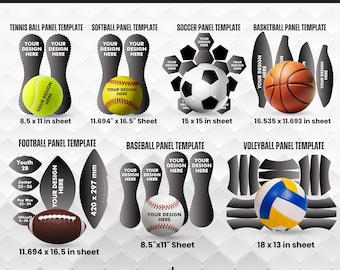 Sports Panel Templates Bundle, Basketball Panel Template,Baseball Panel Template, Softball Panel,Football Panel Template,Basketball Template