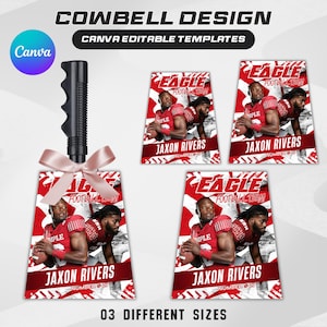 Cowbell Design Template, Editable Sport Cowbell Templates, Custom Cowbell Design, Football Cowbell Design, Football Cowbell, Cowbell Wrap