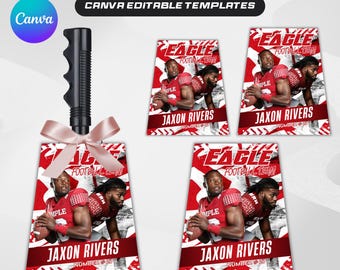 Cowbell Design Template, Editable Sport Cowbell Templates, Custom Cowbell Design, Football Cowbell Design, Football Cowbell, Cowbell Wrap