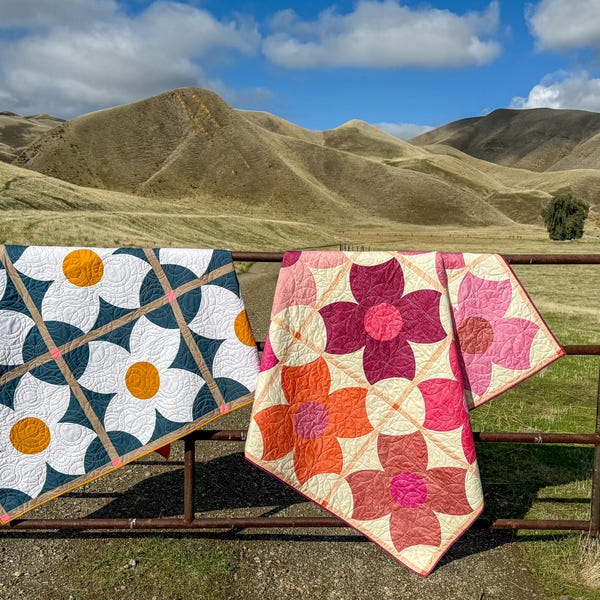 The Almond Blossom Quilt - A PDF Digital Quilt Pattern in 2 versions & 3 sizes