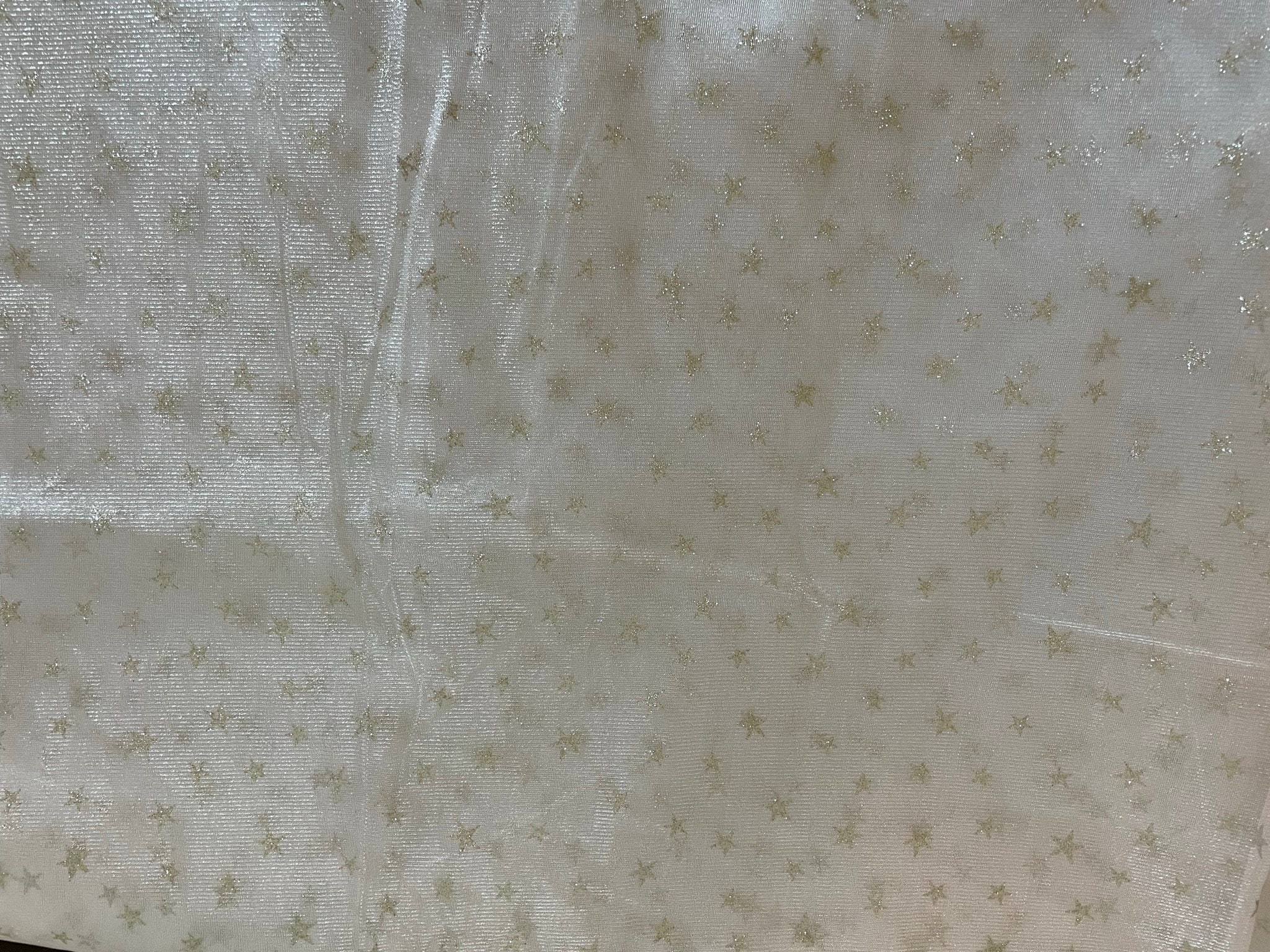 White Sheer Fabric With Gold or Silver Stars - Etsy