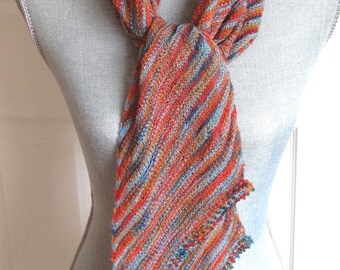 Save 25% - Light Weight Knit Scarf in Luxurious Merino Wool, Silk and Cashmere With Beads