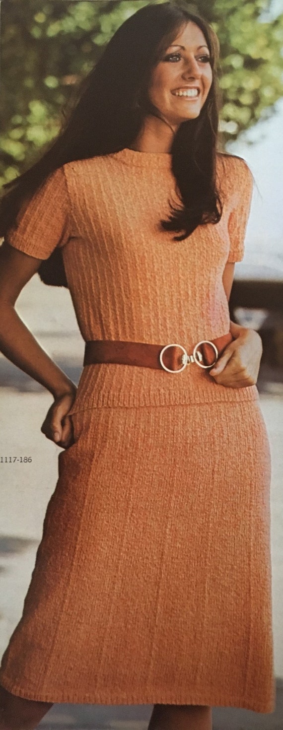 Knit Two Piece Dress, Vintage Pattern From Bernat Sun Season Fashions, PDF  Pattern - Etsy