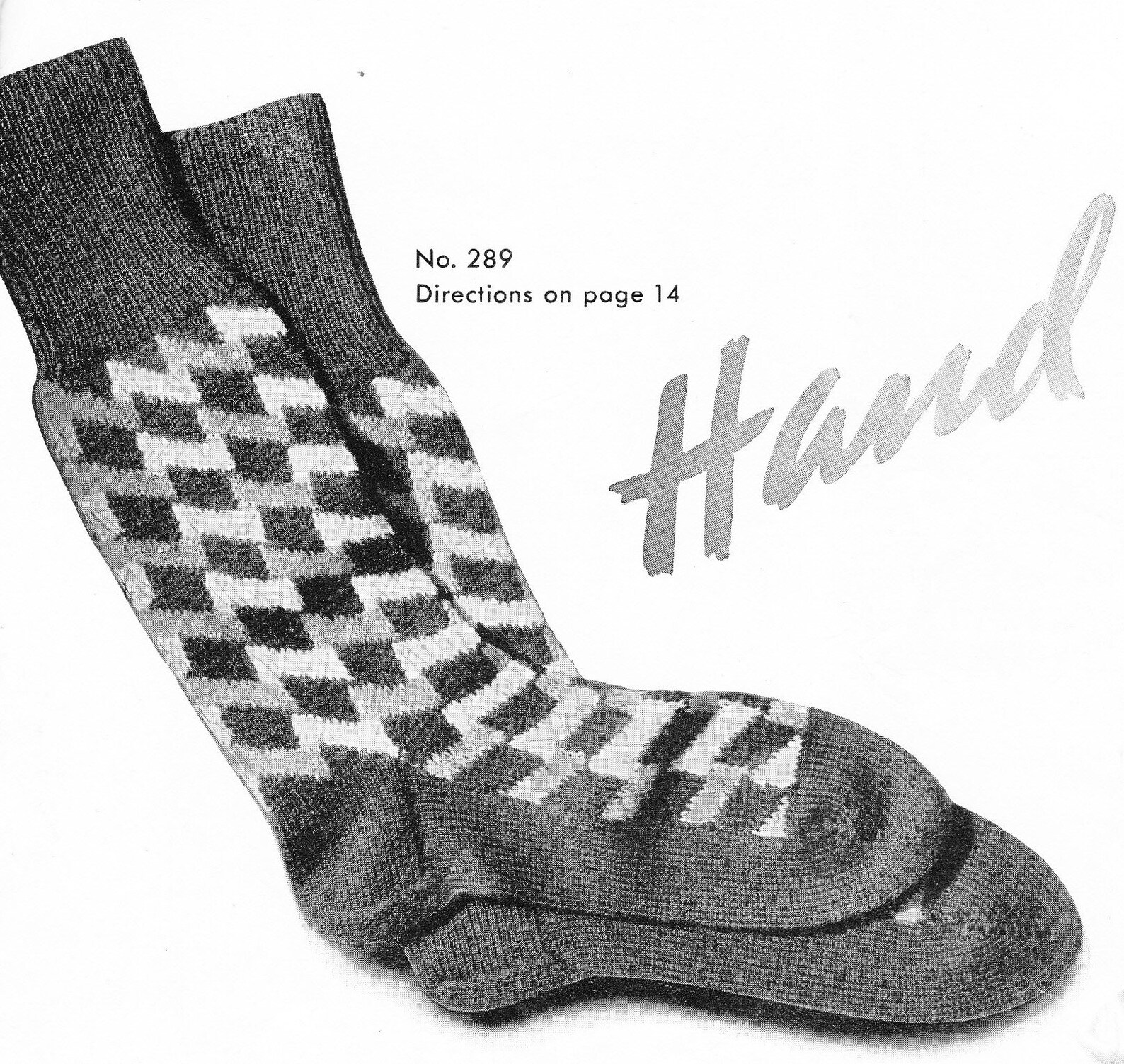 Two Men's Knit Vintage Sock Patterns From Beehive Hand Knits, PDF