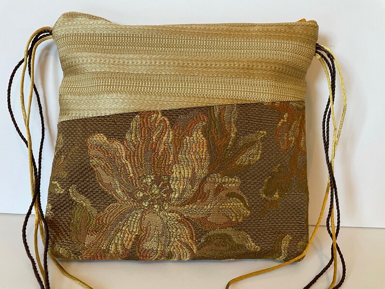 Messenger Bag in Sage Green and Gold Etsy
