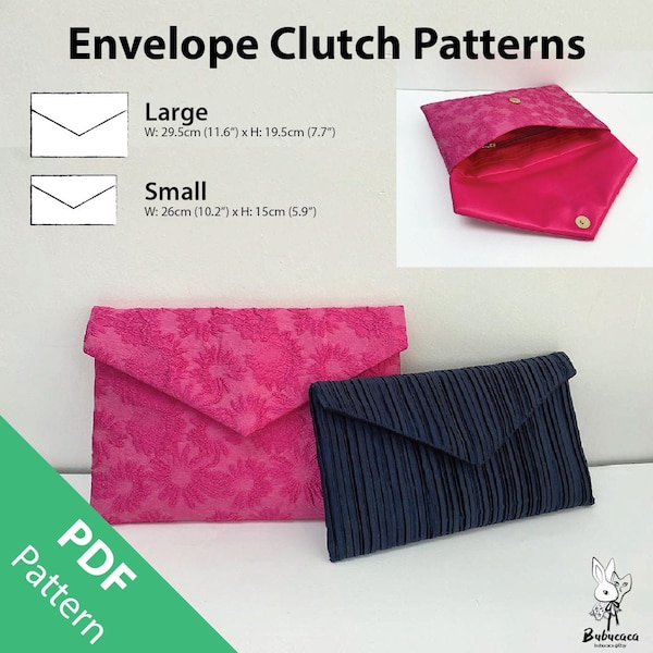 Umschlag-Clutch mit digitalen Mustern - Large & Small