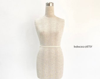 HALF SCALE Mannequin / Fully Pinnable / Mini Mannequin/ Cotton Linen - NOT Human Size