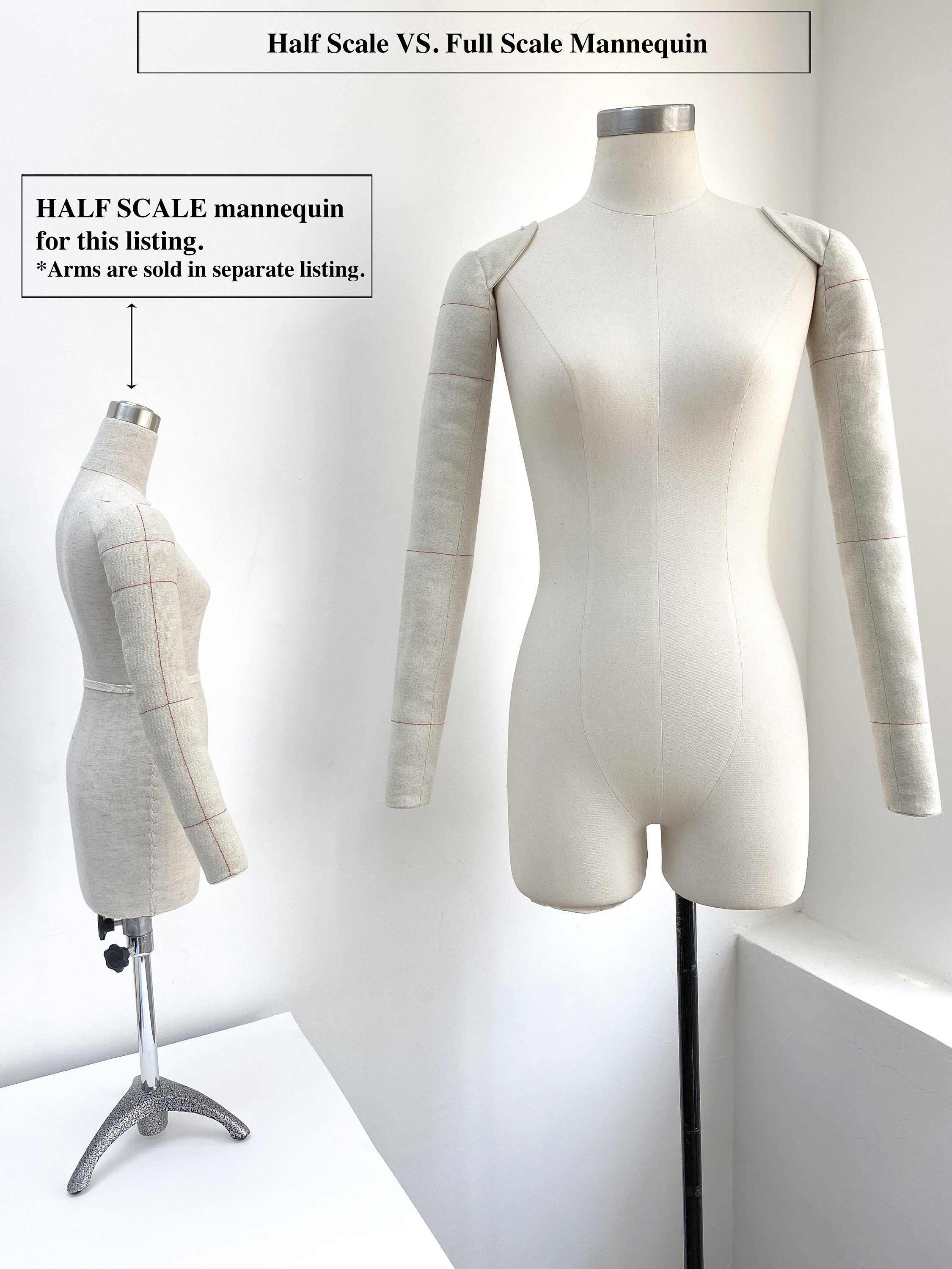HALF SCALE Mannequin / Fully Pinnable / Mini Mannequin/ Cotton Etsy